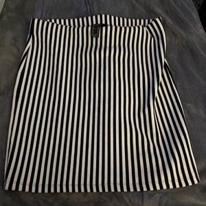 Forever 21 Black and White Striped Mini Skirt